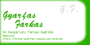 gyarfas farkas business card